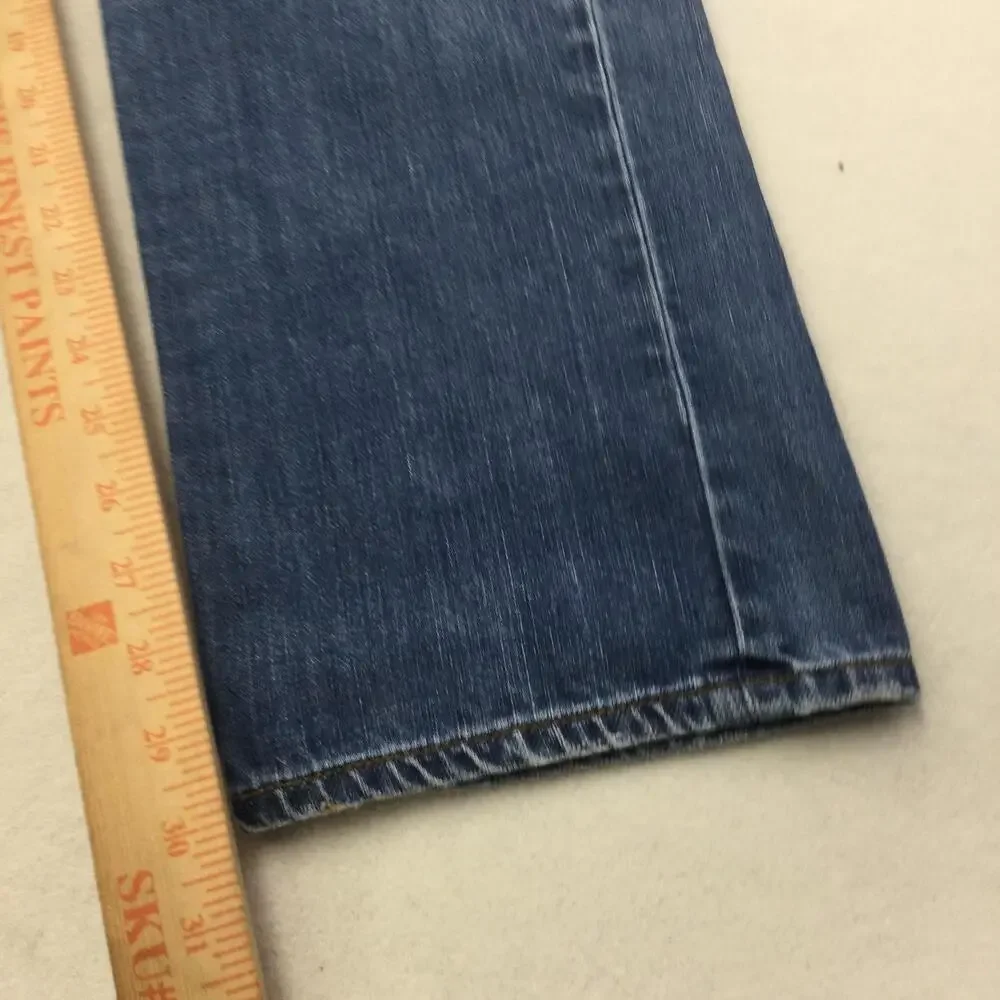 Talbots Jeans Womens 14 Blue Medium Wash Straight Leg Mid Rise Denim Classic Fit